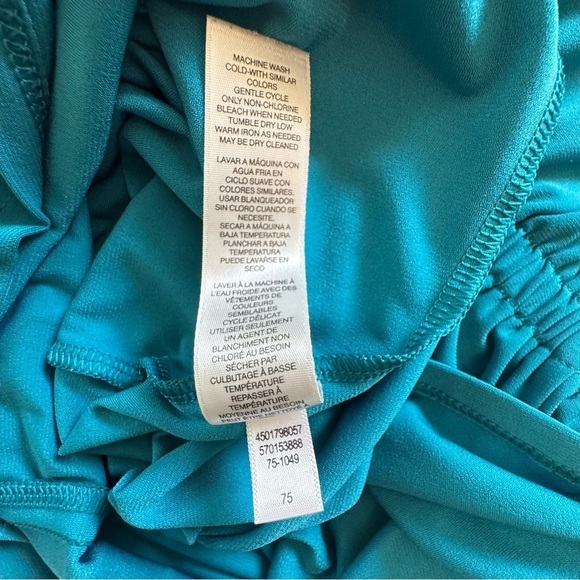 White House Black Market Teal Blue Sleeveless V-Neck Dress Mini Size Small - Picture 9 of 9